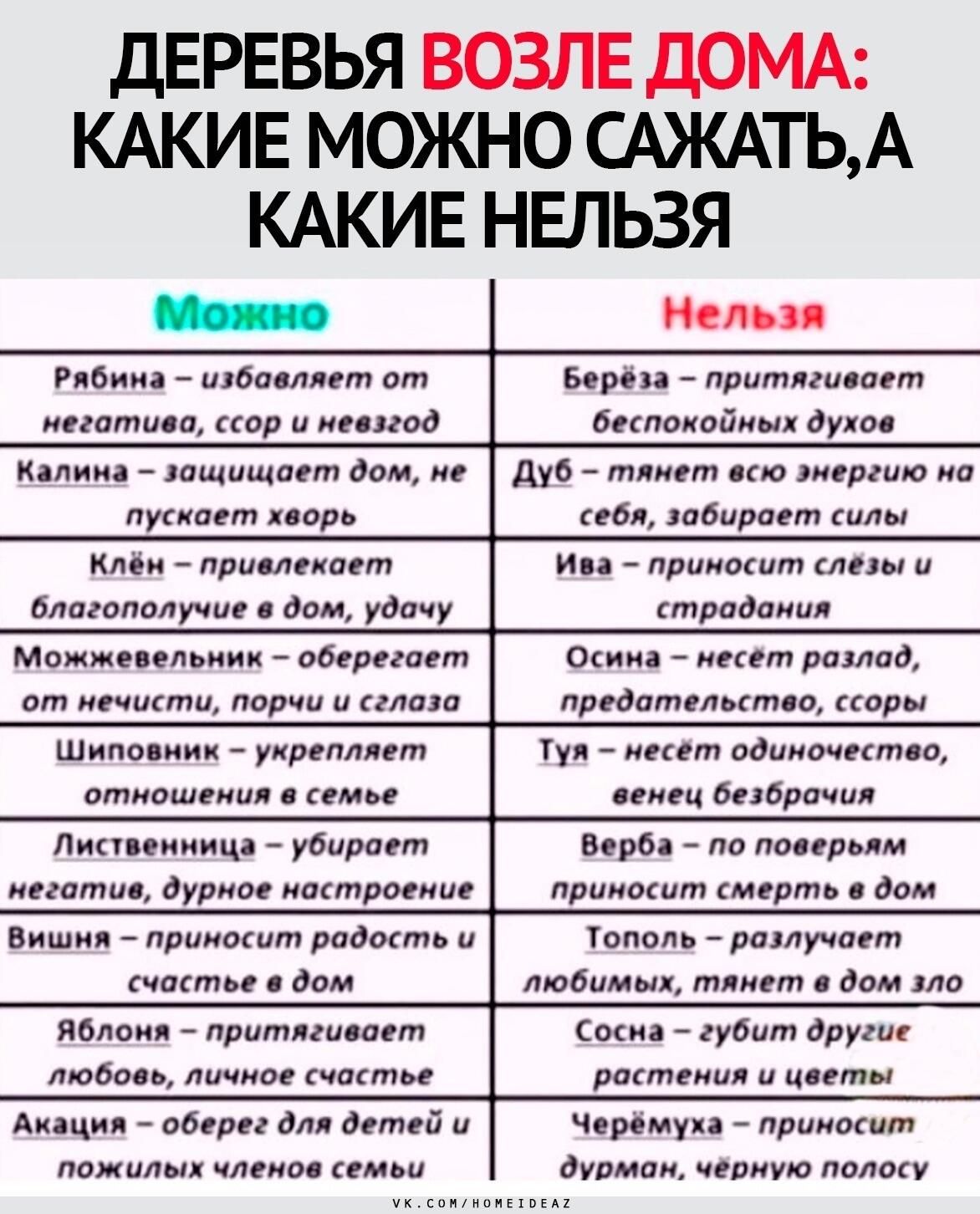 ДЕРЕВЬЯ ВОЗЛЕ ДОМА: КАКИЕ МОЖНО САЖАТЬ, А КАКИЕ НЕЛЬЗЯ
Можно:
- Рябина – избавляет от негатива, ссор и недугов
- Калина – защищает дом, не пускает хворь
- Клён – привлекает благополучие и удачу
- Можжевельник – оберегает от нечисти, порчи и глаза
- Шиповник – укрепляет отношения в семье
- Листавница (Лиственница/Лиственник) – убирает негатив, дурно