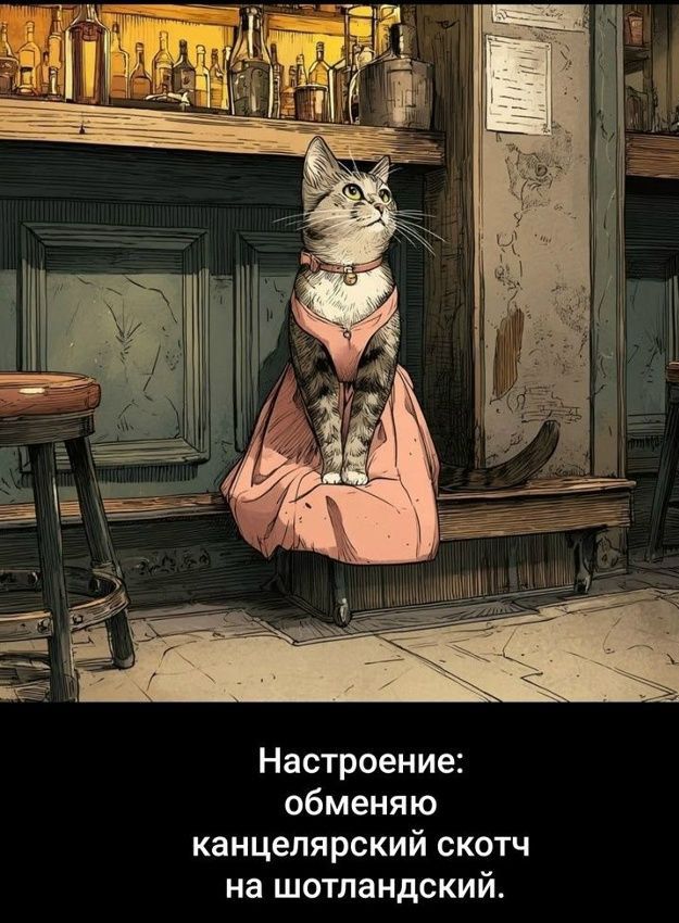 Настроение: обмениваю канцеляpский скотч на штотландский.