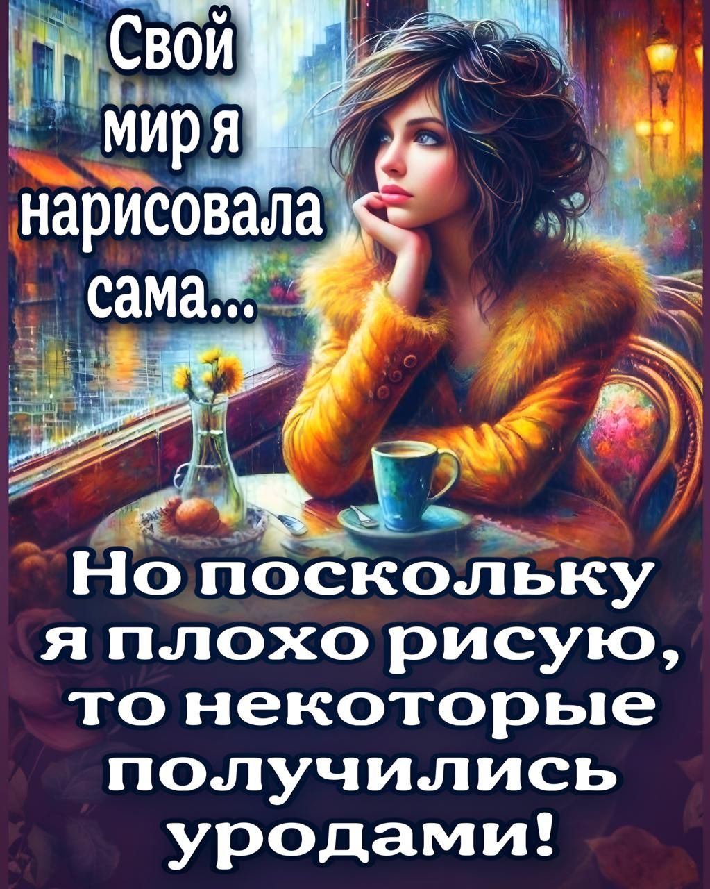 Свой мир я нарисовала сама...
Но поскольку я плохо рисую, то некоторые получились уродами!