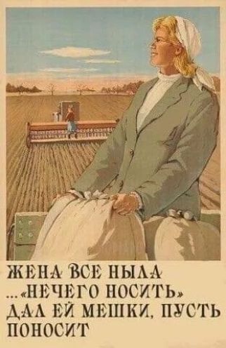 ЖЕНА ВСЕ НЫЛА … «НЕЧЕГО НОСИТЬ» ДАЛ ЕЙ МЕШКИ, ПУСТЬ ПОНОСИТ