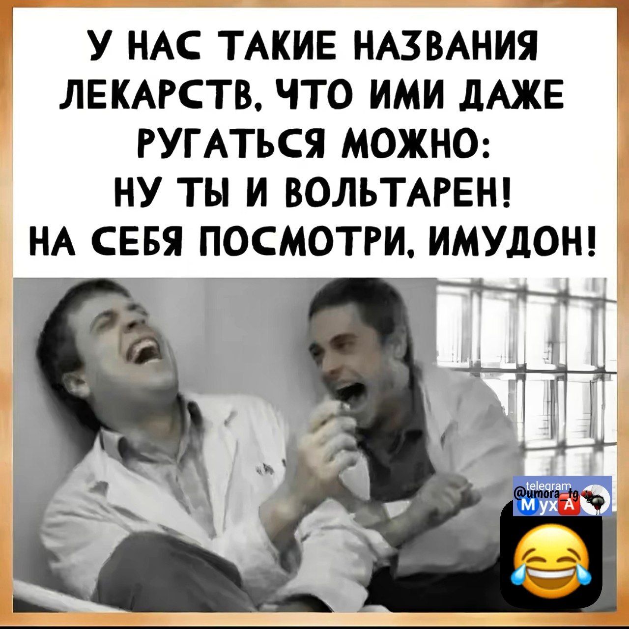 У нас такие названия лекарств, что ими даже ругаться можно: ну ты и Волтарен! На себя посмотри, Имудон!