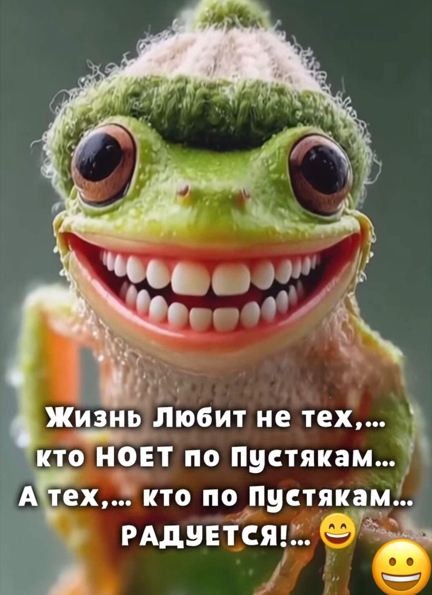 Жизнь любит не тех, кто поет по пустякам... А тех, кто по пустякам.. радуется! 😄