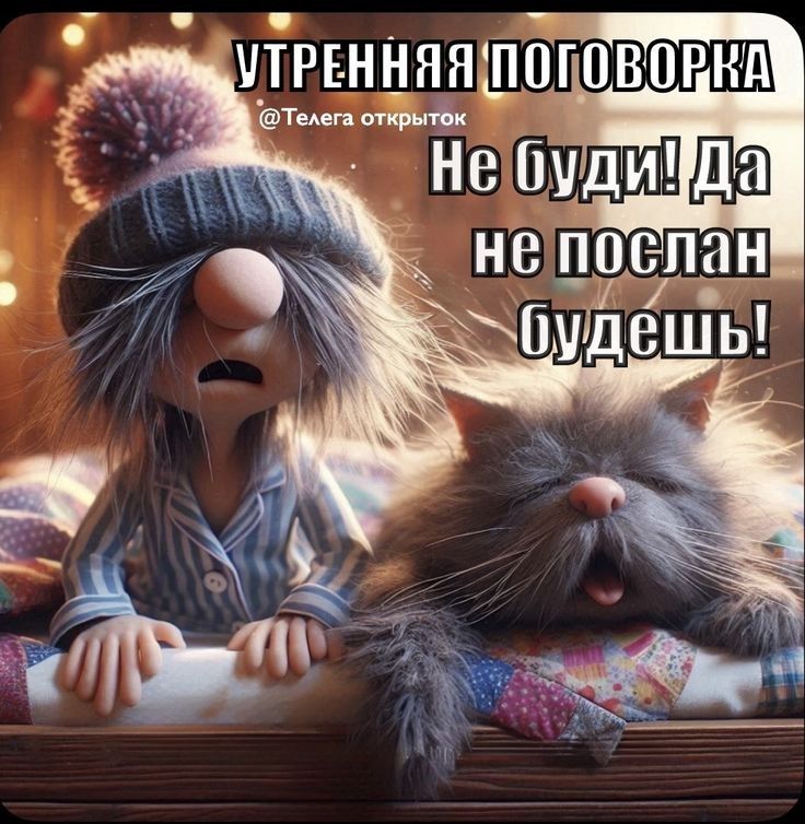 УТРЕННЯЯ ПОГОВОРКА
@Телекга открыток
Не буди! Да не послан будешь!