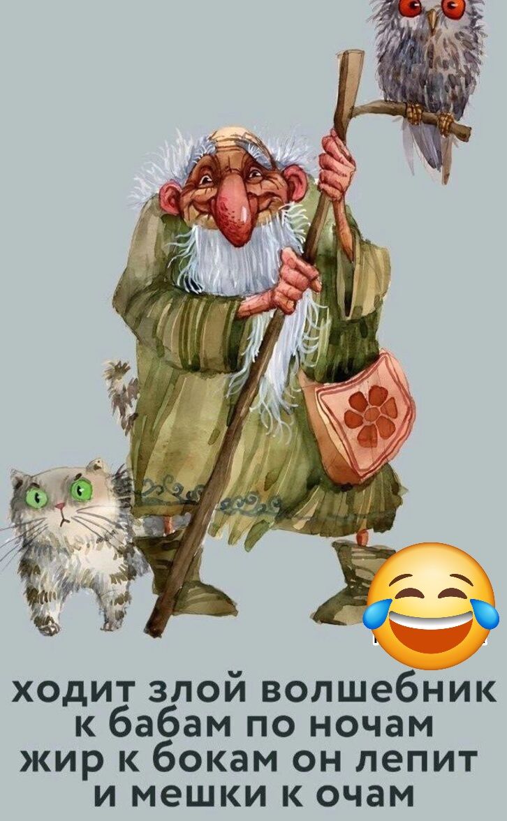 ходит злой волшебник к бабам по ночам жир к бокам он лепит и мешки к очам