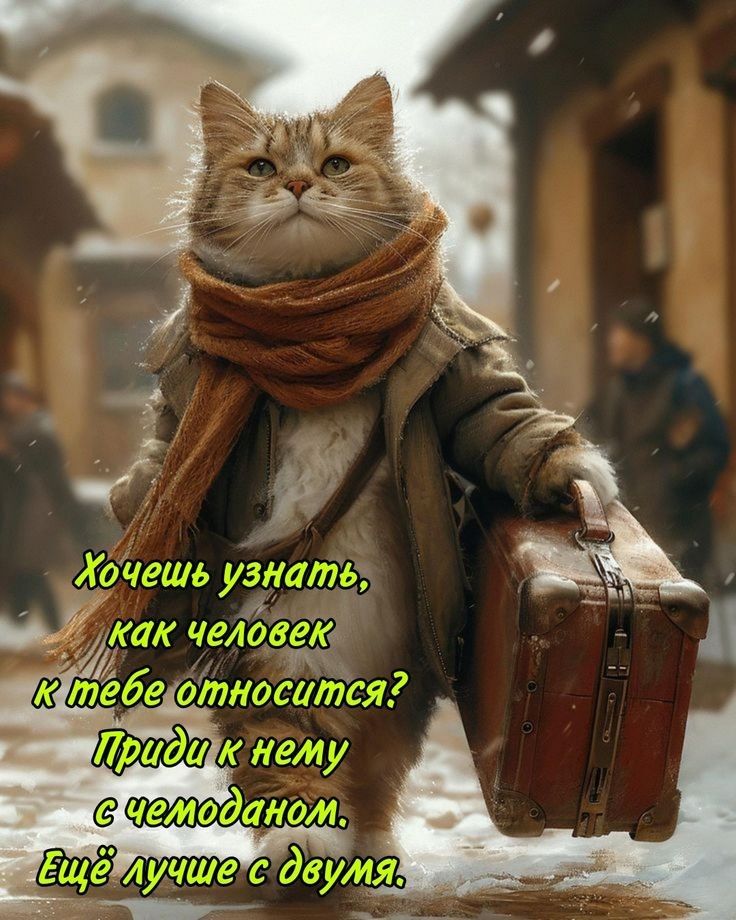 Хочешь узнать, как человек к тебе относится? Приди к нему с чемоданом. Ещё лучше с двумя.