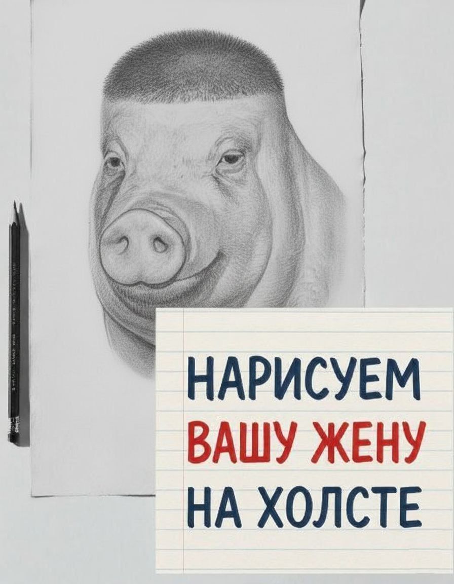 НАРИСУЕМ ВАШУ ЖЕНУ НА ХОЛСТЕ