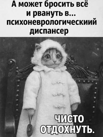 А может бросить всё и рвануть в... психоневрологический диспансер. ЧИСТО ОТДОХНУТЬ.