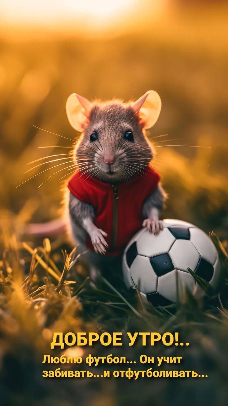 ДОБРОЕ УТРО!.. Люблю футбол... Он учит забивать...и оф футболивать...