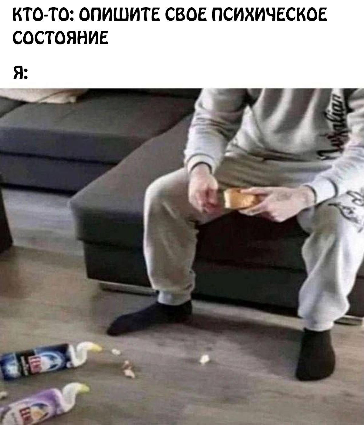 КТО-ТО: ОПИШИТЕ СВОЕ ПСИХИЧЕСКОЕ СОСТОЯНИЕ
Я: