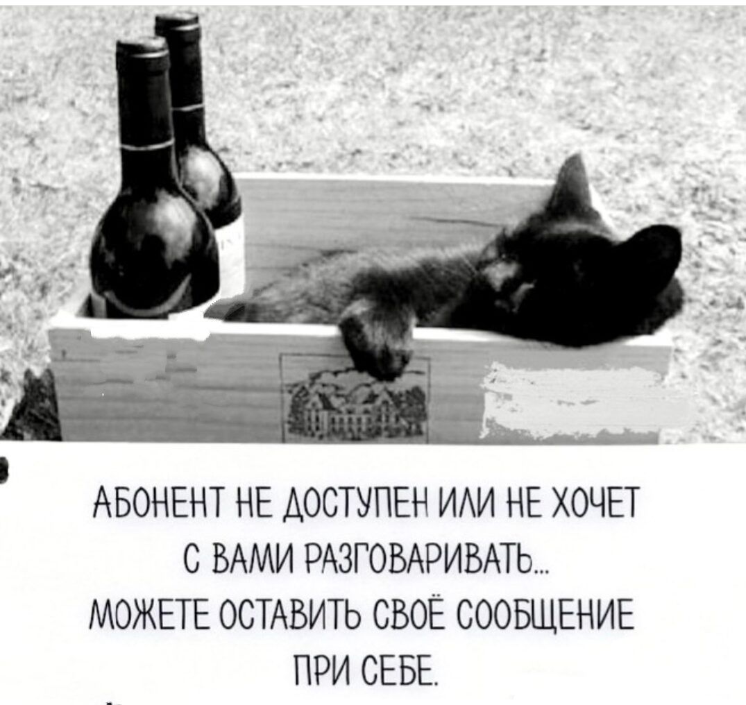 АБОНЕНТ НЕ ДОСТУПЕН ИЛИ НЕ ХОЧЕТ С ВАМИ РАЗГОВАРИВАТЬ... МОЖЕТЕ ОСТАВИТЬ СВОЁ СООБЩЕНИЕ ПРИ СЕБЕ.