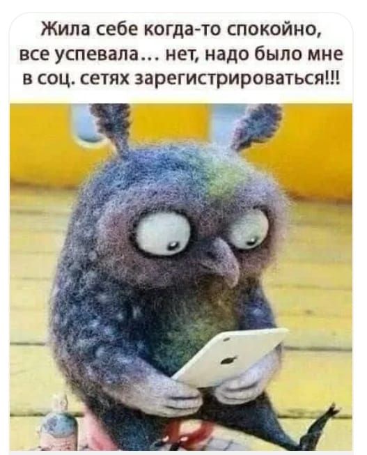Жила себе когда-то спокойно, все успевала... нет, надо было мне в соц. сетях зарегистрироваться!!!