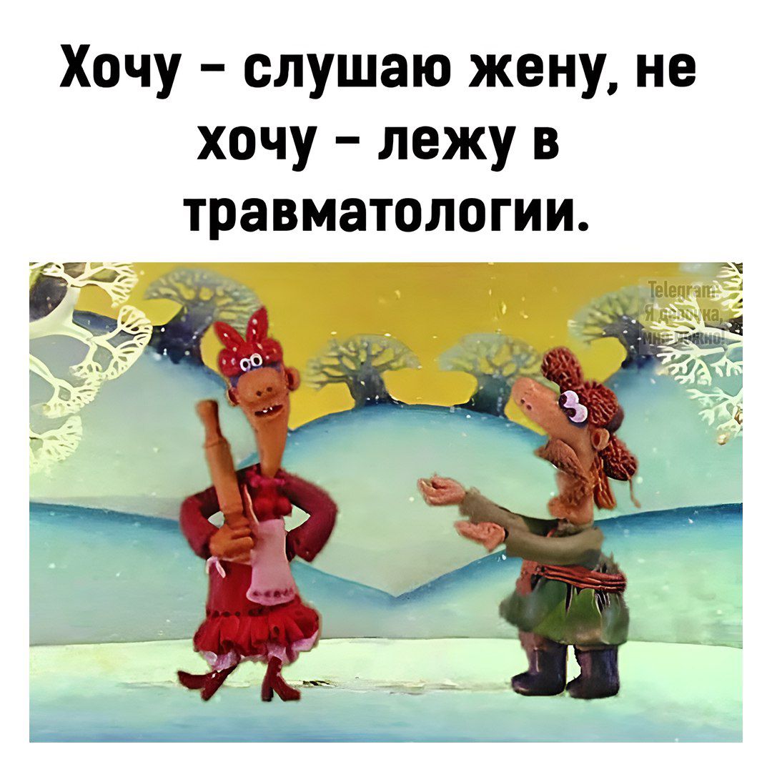 Хочу - слушаю жену, не хочу - лежу в травматологии.