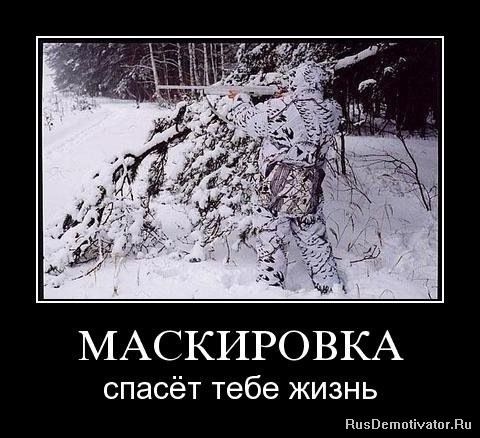 МАСКИРОВКА спасёт тебе жизнь RusDemotivator.Ru