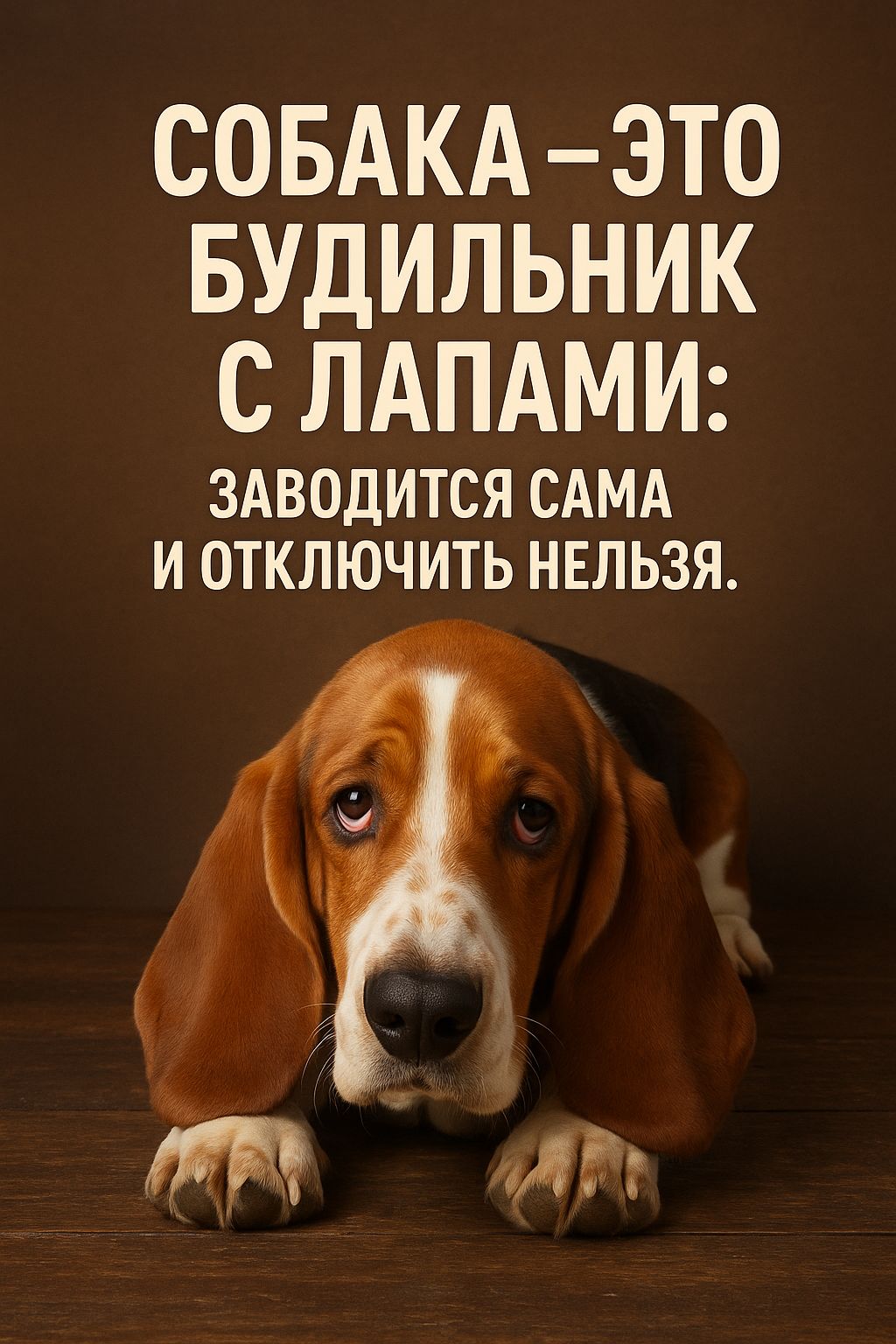 СОБАКА — ЭТО БУДИЛЬНИК С ЛАПАМИ: ЗАВОДИТСЯ САМА И ОТКЛЮЧИТЬ НЕЛЬЗЯ.