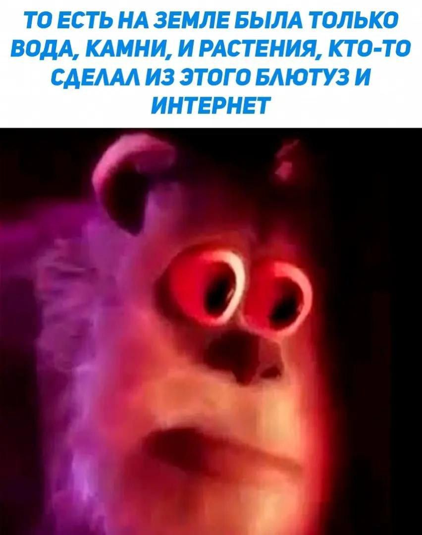 ТО ЕСТЬ НА ЗЕМЛЕ БЫЛА ТОЛЬКО ВОДА, КАМНИ, И РАСТЕНИЯ, КТО-ТО СДЕЛАЛ ИЗ ЭТОГО БЛЮТУЗ И ИНТЕРНЕТ