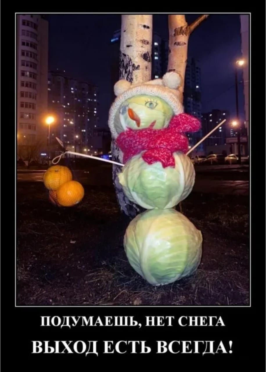 ПОДУМАЕШЬ, НЕТ СНЕГА
ВЫХОД ЕСТЬ ВСЕГДА!