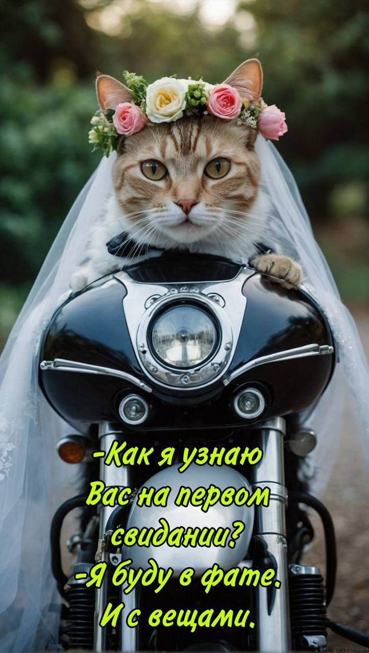 - Как я узнаю Вас на первом свидании?\n- Я буду в фате. И с вещами.