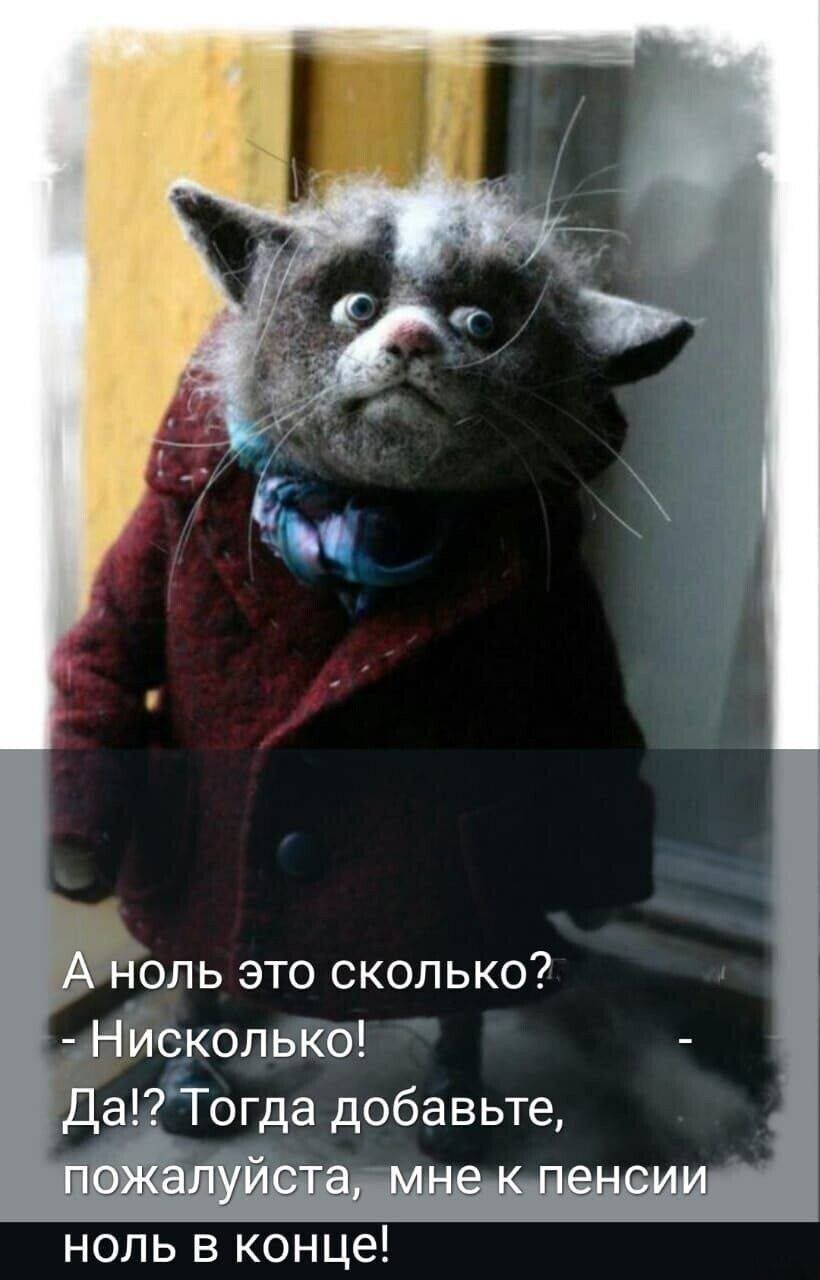 А ноль это сколько? - Нисколько! Да!? Тогда добавьте, пожалуйста, мне к пенсии ноль в конце!