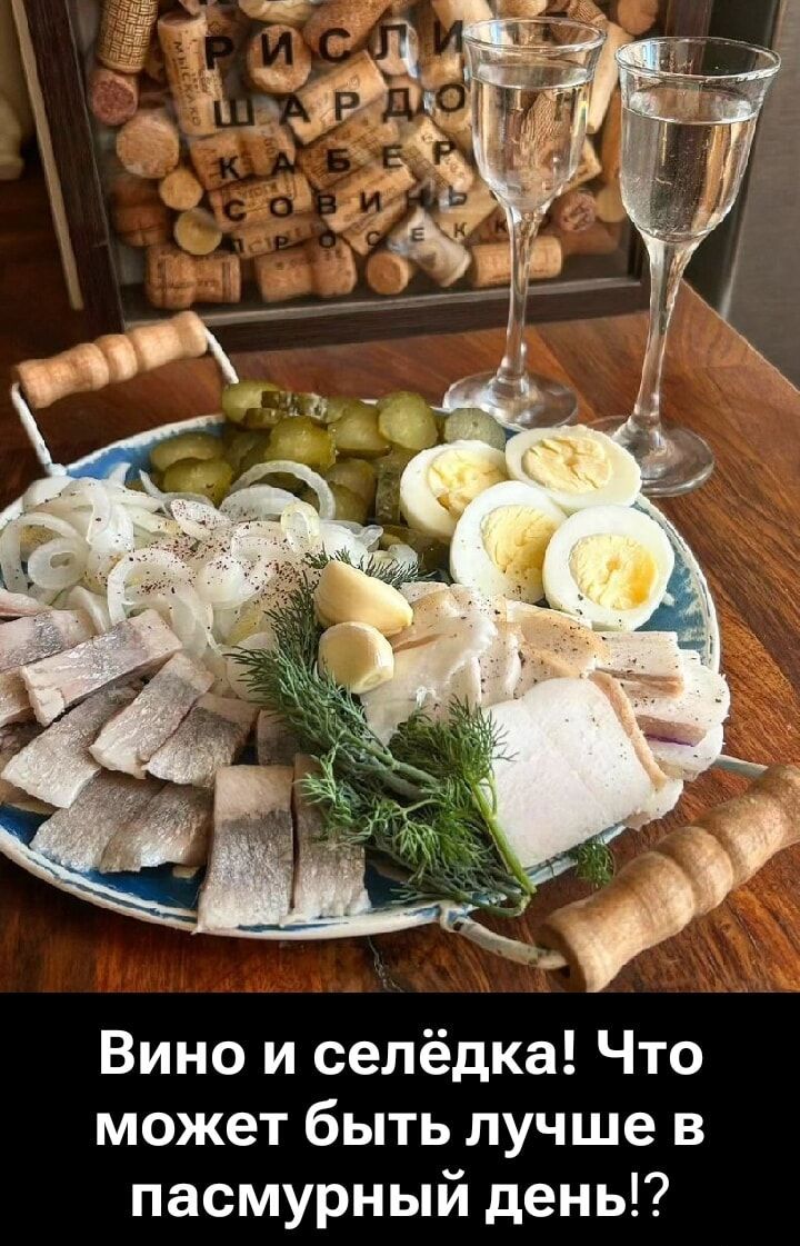 Вино и селёдка! Что может быть лучше в пасмурный день!?