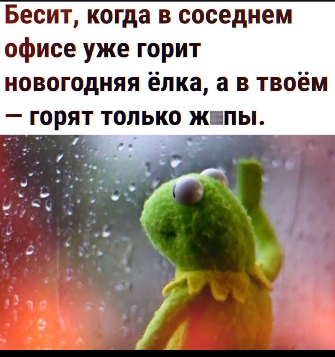 Бесит, когда в соседнем офисе уже горит новогодняя ёлка, а в твоём — горят только жопы.