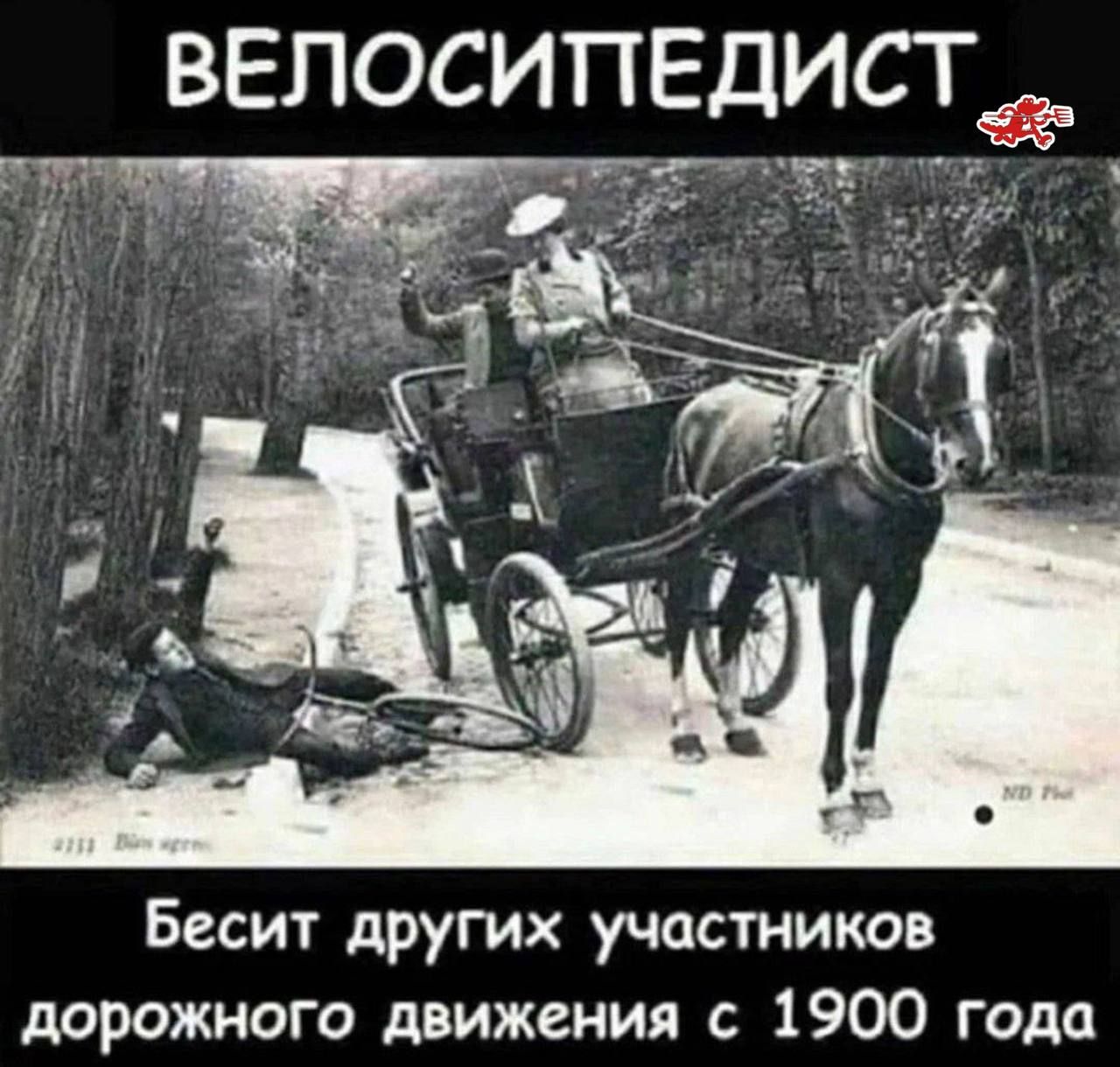 ВЕЛОСИПЕДИСТ
Бесит других участников дорожного движения с 1900 года