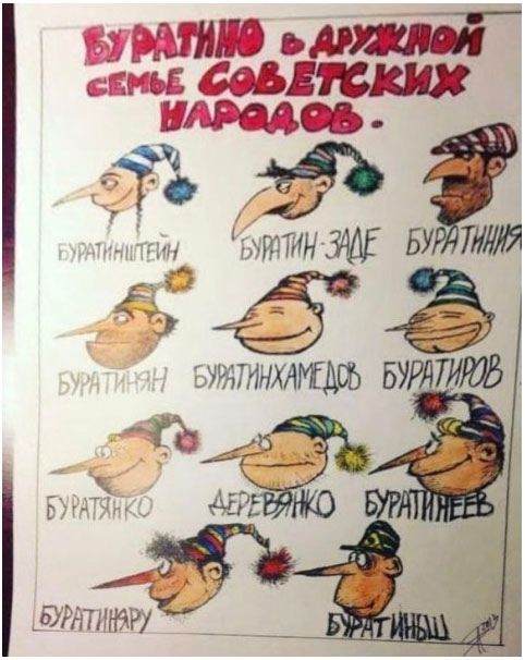 Изображение карикатуры: надпись сверху 