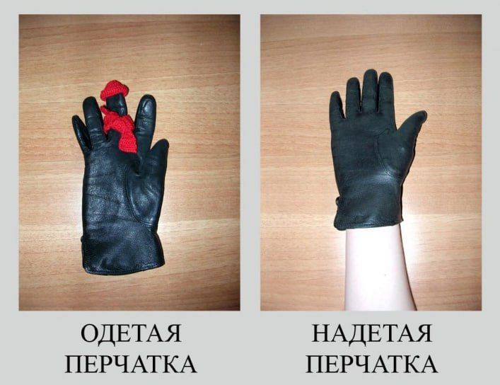 ОДЕТАЯ ПЕРЧАТКА
НАДЕТАЯ ПЕРЧАТКА