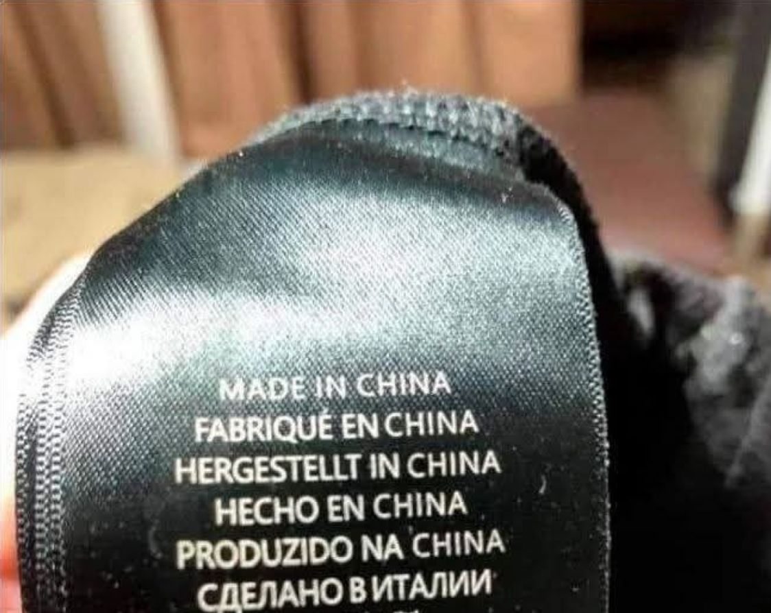MADE IN CHINA
FABRIQUE EN CHINA
HERGESTELLT IN CHINA
HECHO EN CHINA
PRODUZIDO NA CHINA
СДЕЛАНО В ИТАЛИИ