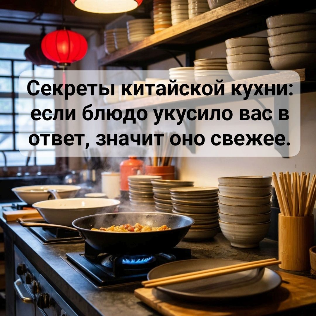 Секреты китайской кухни: если блюдо укуcило вас в ответ, значит оно свежее.