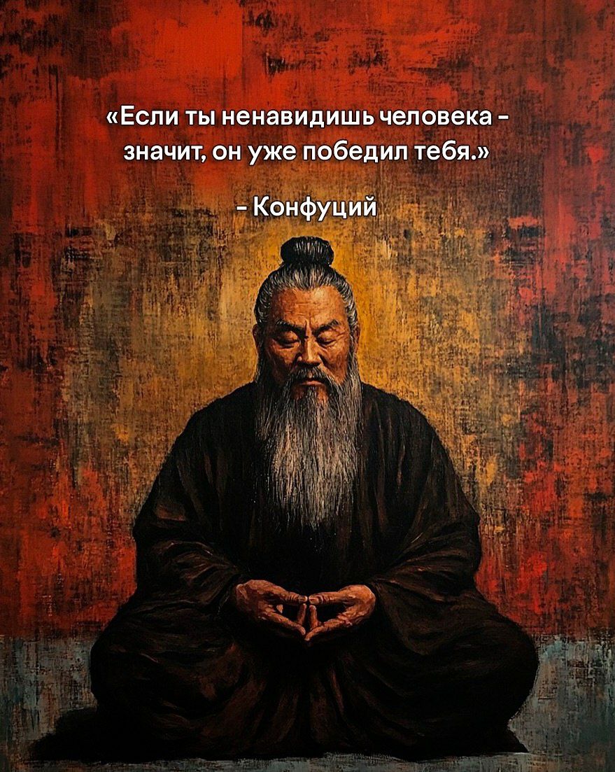 «Если ты ненавидишь человека – значит, он уже победил тебя.»
– Конфуций