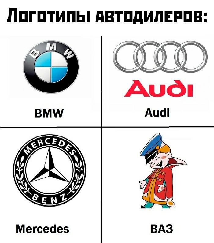 Логотипы автодилеров:
BMW
Audi
Mercedes
ВА3