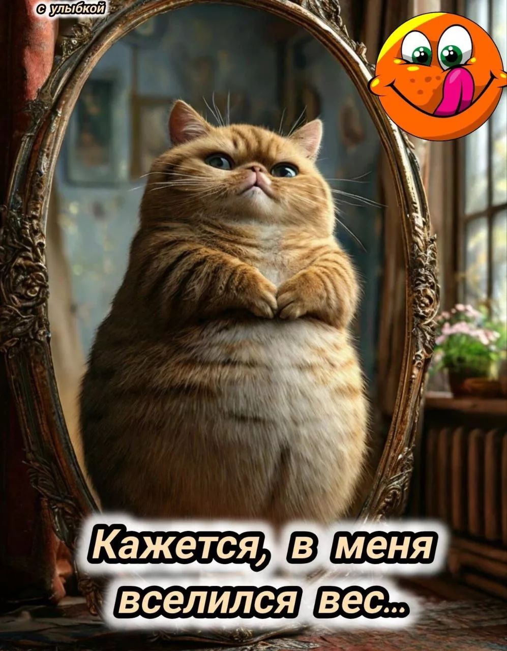 с улыбкой
Кажется, в меня вселился вес...