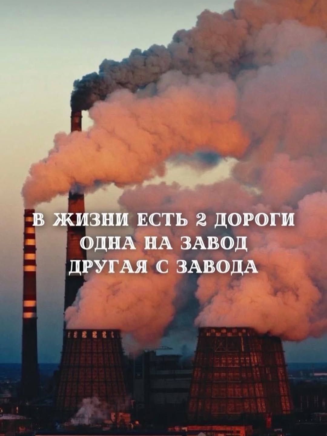 В ЖИЗНИ ЕСТЬ 2 ДОРОГИ ОДНА НА ЗАВОД ДРУГАЯ С ЗАВОДА