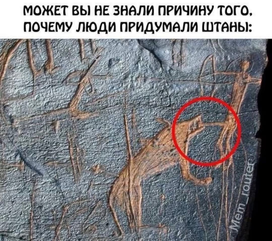 МОЖЕТ ВЫ НЕ НЗАЛИ ПРИЧИНУ ТОГО, ПОЧЕМУ ЛЮДИ ПРИДУМАЛИ ШТАНЫ: