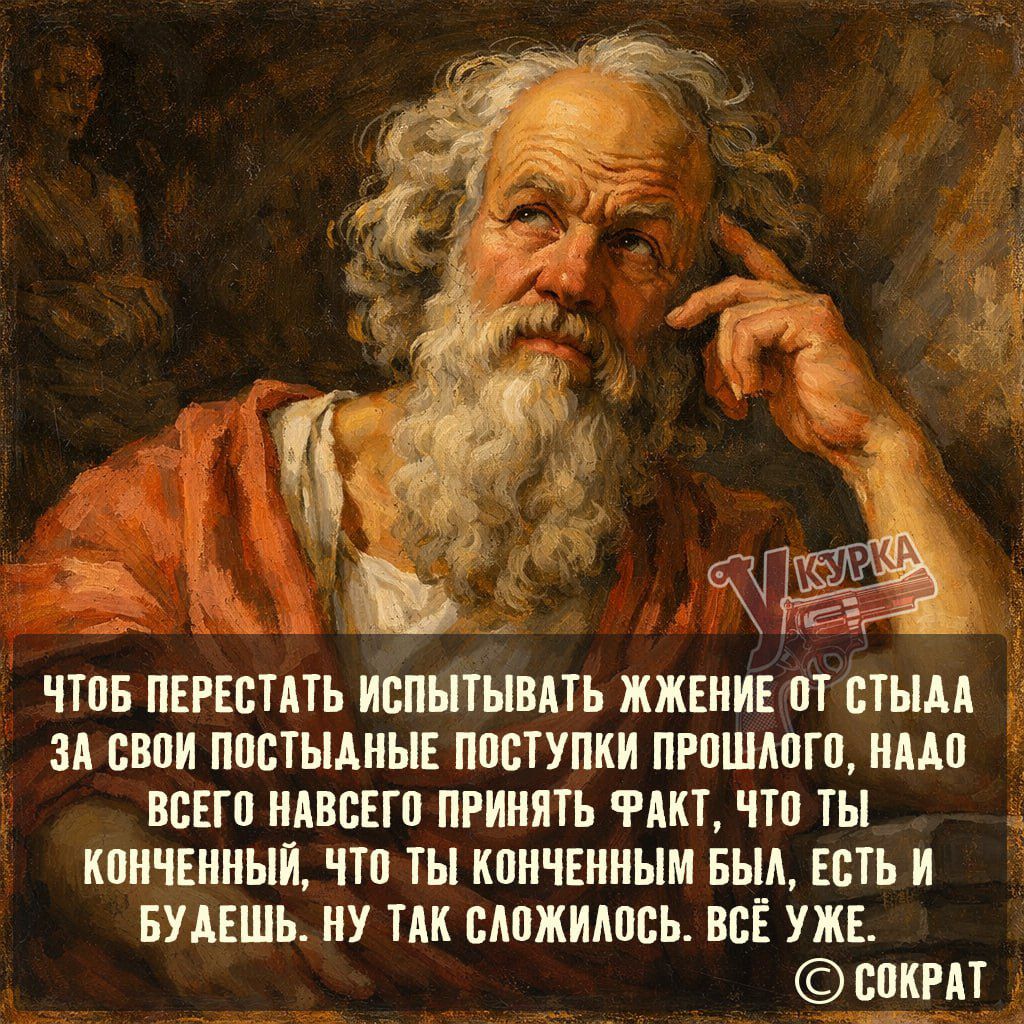 Чтобы перестать испытывать жжение от стыда за свои поступки прошлого, надо всего навсего принять факт, что ты конченый, что ты конченым был, есть и будешь. Ну так сложилось. Всё же.