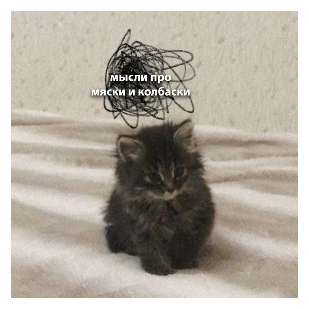 мысли про мясо и колбаски