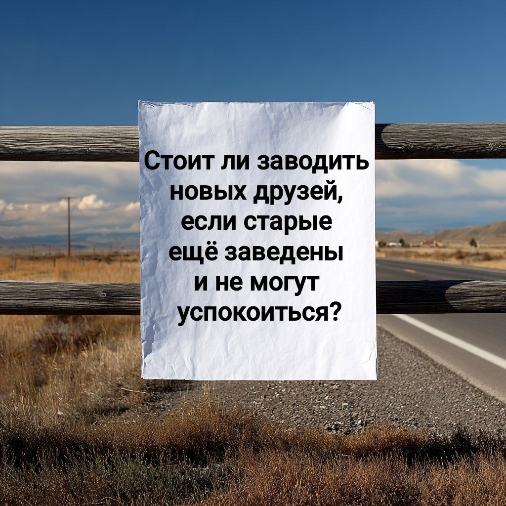 Стоит ли заводить новых друзей, если старые ещё заведены и не могут успокоиться?