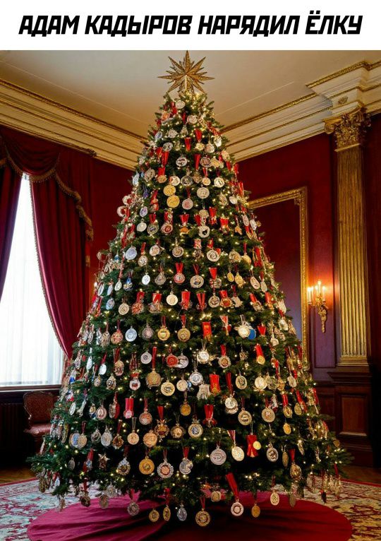 АДАМ КАДЫРОВ НАРЯДИЛ ЁЛКУ