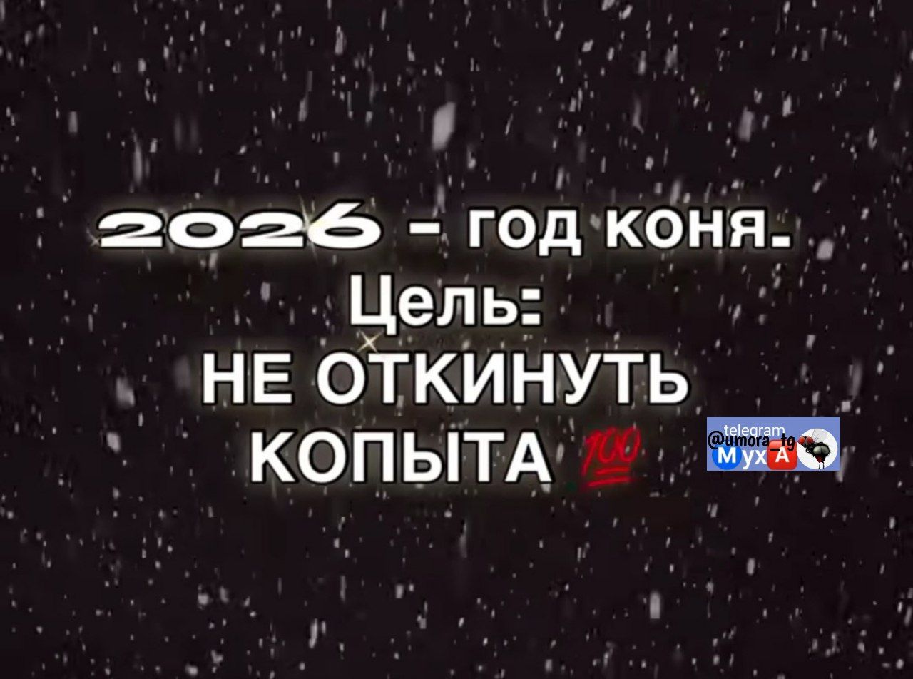 2026 - год коня. Цель: НЕ ОТКИНУТЬ КОПЫТА