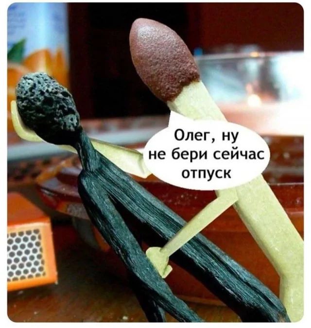 Олег, ну не бери сейчас отпуск