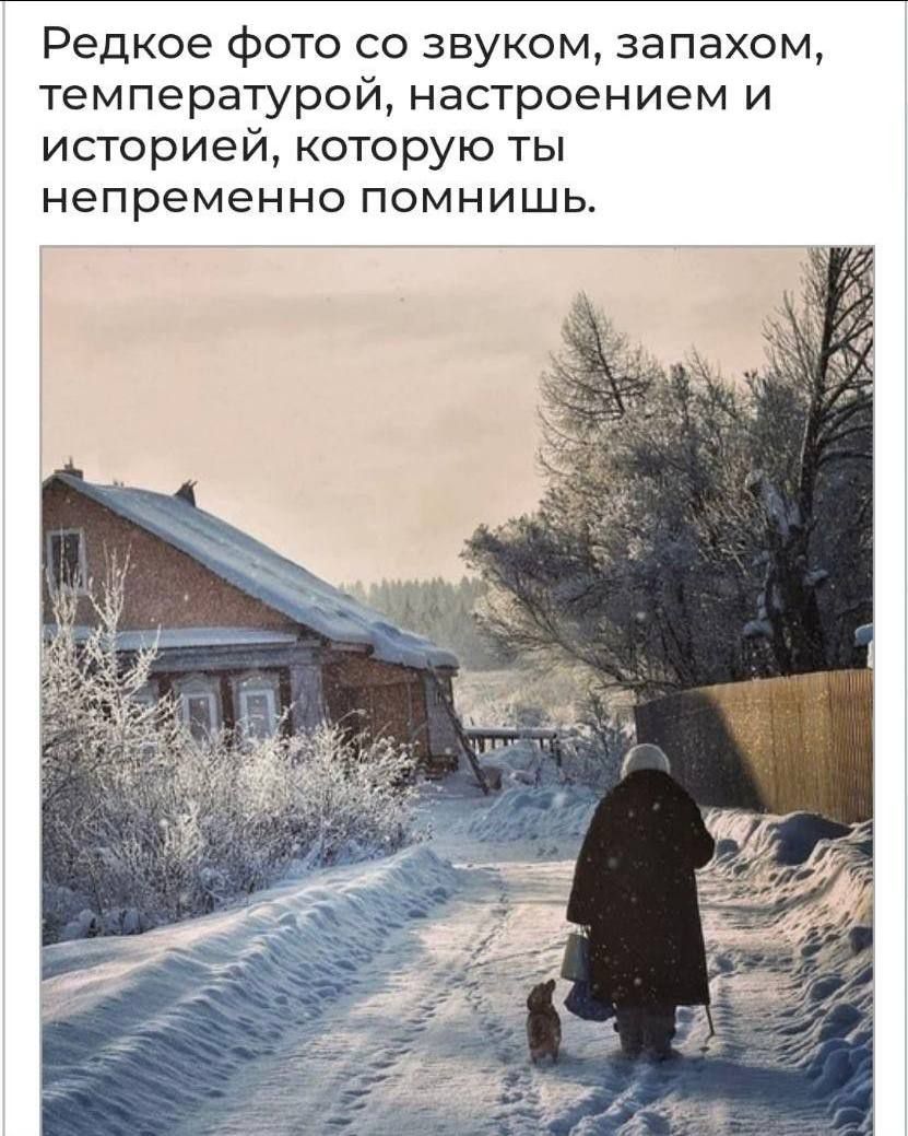 Редкое фото со звуком, запахом, температурой, настроением и историей, которую ты непременно помнишь.
