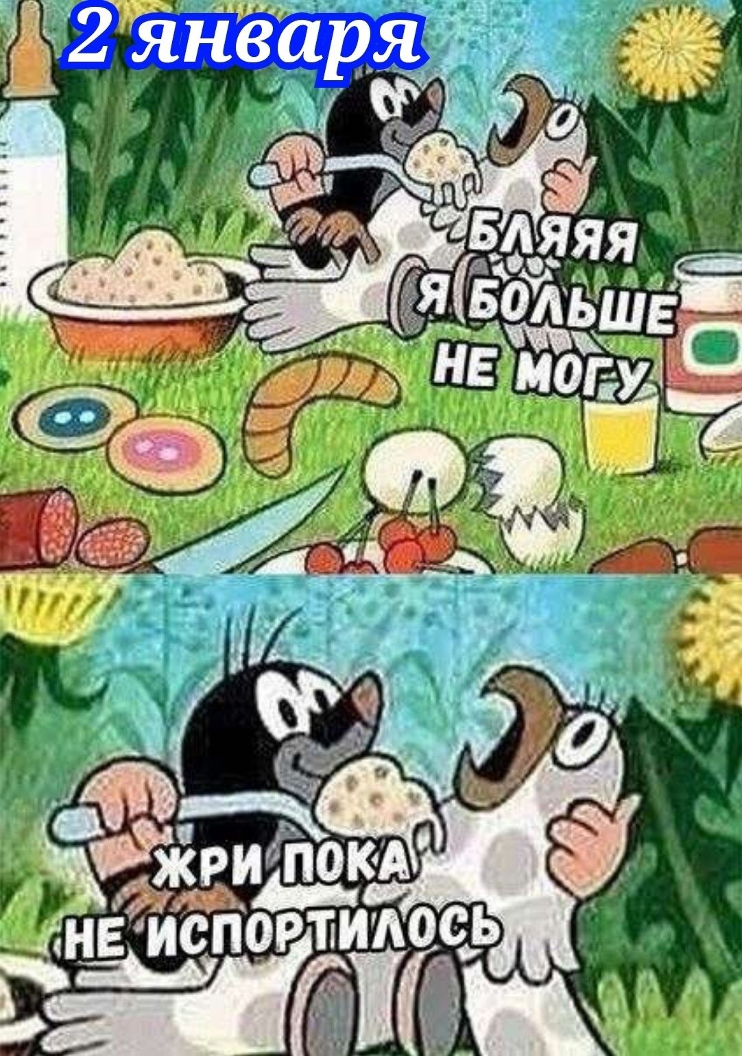 2 января
БЛЯЯ Я БОЛЬШЕ НЕ МОГУ
ЖРИ ПОКА! НЕ ИСПОРТИЛОСЬ