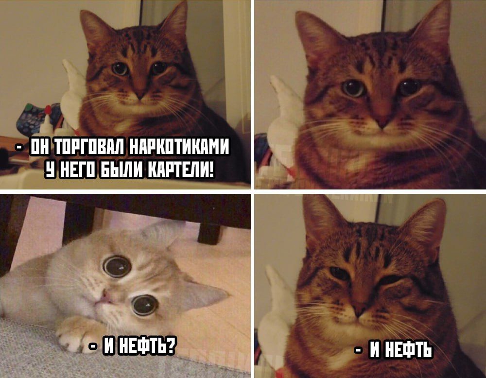 Он торговал наркотиками у него были картели! - И нефть? - И нефть
