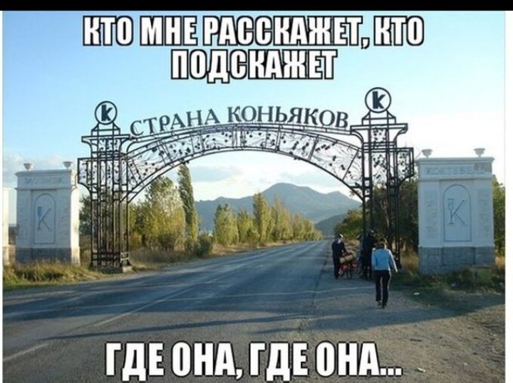 КТО МНЕ РАССКАЖЕТ, КТО ПОДСКАЖЕТ\nГДЕ ОНА, ГДЕ ОНА...\nСТРАНА КОНЬЯКОВ