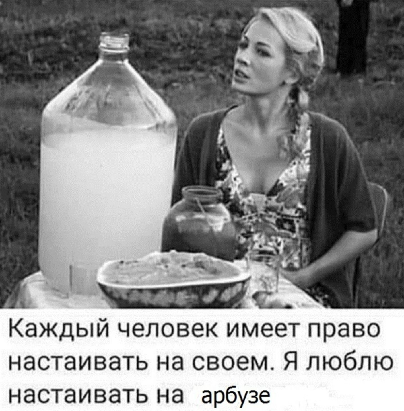 Каждый человек имеет право настаивать на своем. Я люблю настаивать на арбузе