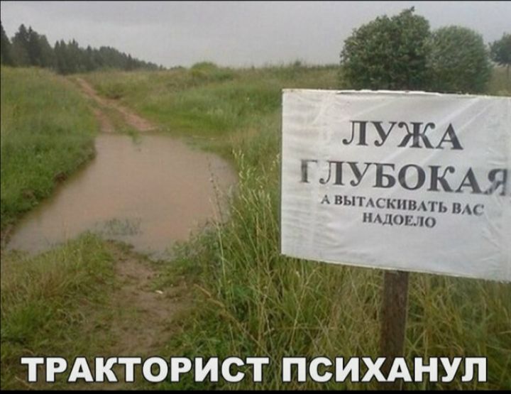 лужа глубокая
а вытаскивать вас надоело