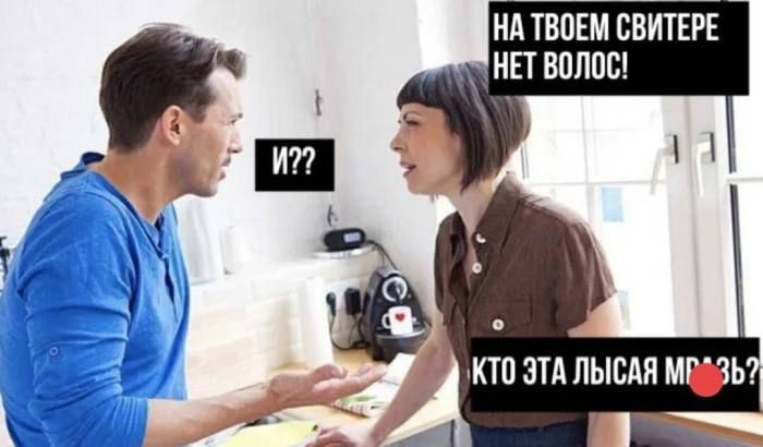 НА ТВОЕМ СВИТЕРЕ НЕТ ВОЛОС! И?? КТО ЭТА ЛЫСАЯ МРАЗЬ?