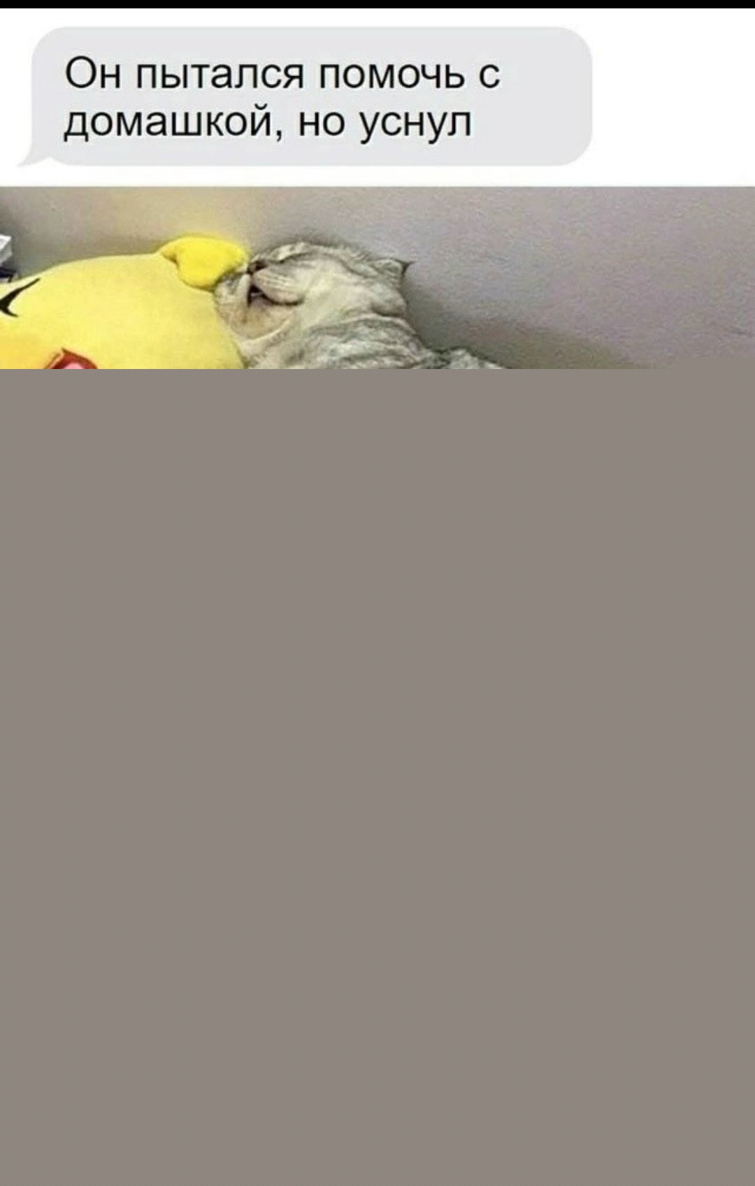 Он пытался помочь с домашкой, но уснул