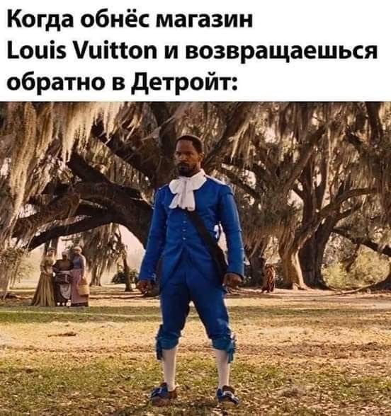 Когда обнёс магазин Louis Vuitton и возвращаешься обратно в Детройт: