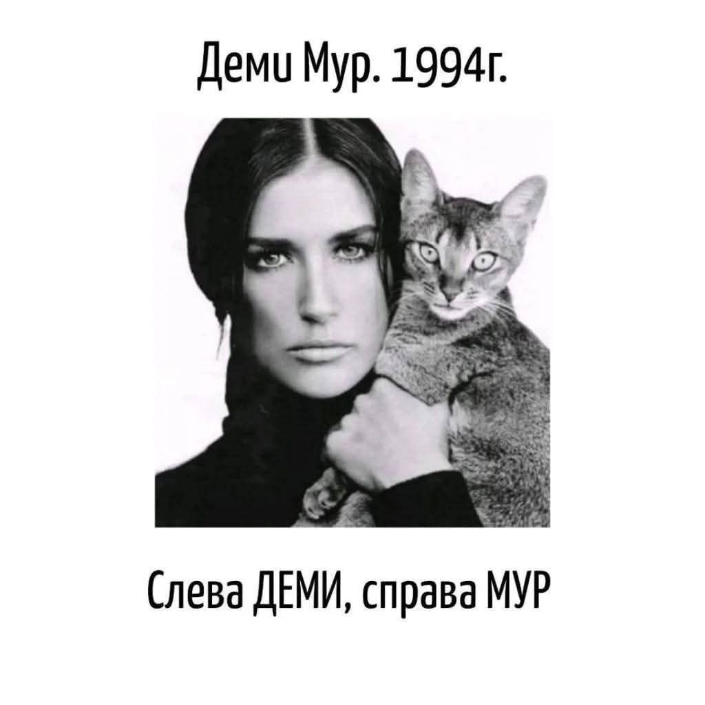 Деми Мур. 1994г.
Слева ДЕМИ, справа МУР